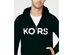 Michael Kors Men's Logo Fleece Full-Zip Hoodie Charcoal Size Small