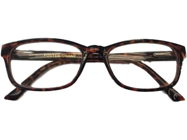 Foster Grant Women Lisa Tortoise Rectangle Frame Stylish and Lightweight Reading Glasses with Soft Case, 1.25