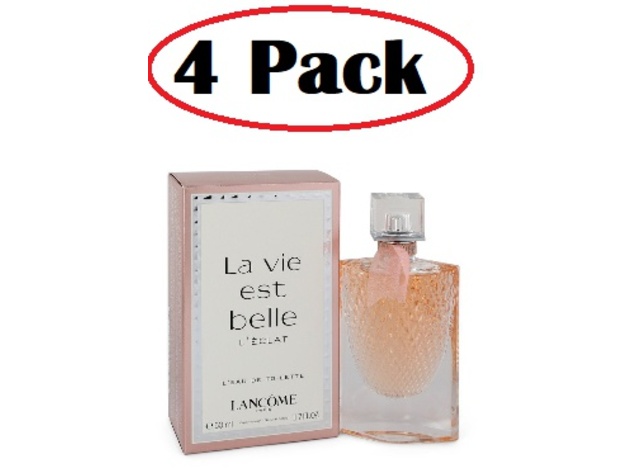 4 Pack of La Vie Est Belle L'eclat by Lancome L'eau de Toilette Spray 1.7 oz