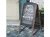 Costway 31.5'' Wood A-Frame Chalkboard Menu Sign Board Sidewalk Wedding Signage - black & coffee