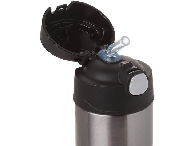 Thermos Stainless Steel Vacuum Insulation Technology Funtainer, 16 Ounce Bottle, Charcoal