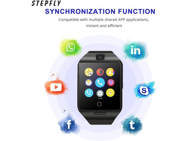 Stepfly Bluetooth Smart Watch with Camera Sim Card