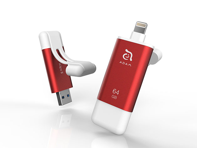 iKlips II Lightning iOS Flash Drive (64GB/Red)