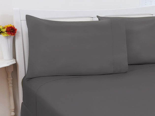 1800 Series Bamboo Extra Soft 4-Piece Sheet Set (King/Grey)