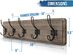 HBCY Creations Wall Mounted 24" Entryway with 5 Rustic Hooks, 1-Weathered (Refurbished, No Retail Box)