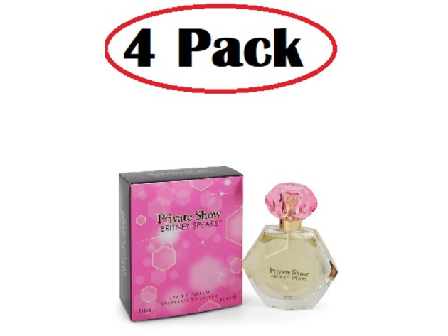 4 Pack of Private Show by Britney Spears Eau De Parfum Spray 1 oz