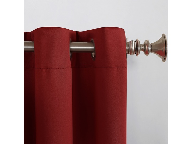 Sun Zero Grant Grommet Top Curtain Panel, Thermal Properties Help Keep Summer Heat and Winter Chill out of Your Home, 54 Inch By 84 Inch, Red