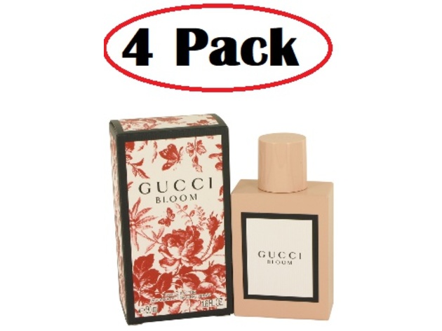 4 Pack of Gucci Bloom by Gucci Eau De Parfum Spray 1.6 oz