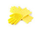 Silicone Dishwashing Gloves with Scrubbers (1-Pair) yellow