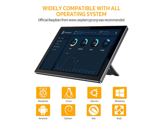 UPERFECT Raspberry Pi Touchscreen Monitor with Case, Fans & Stand