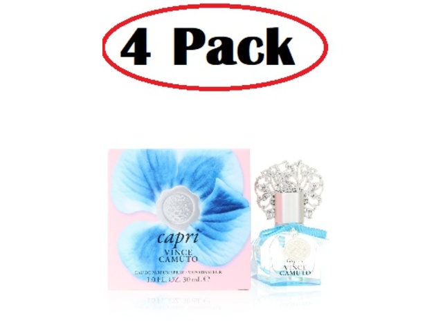 4 Pack of Vince Camuto Capri by Vince Camuto Eau De Parfum Spray 1 oz
