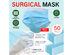 50 Pack Face Masks 3 Ply Disposable MKII Anti Bacterial Filter