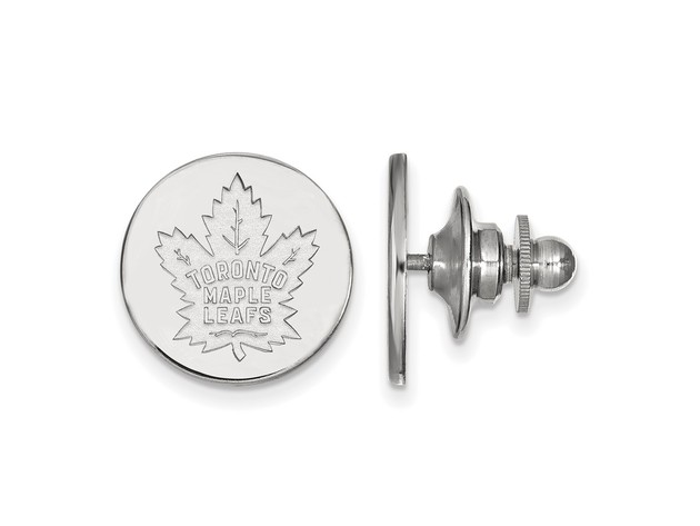 14k White Gold NHL Toronto Maple Leafs Disc Lapel or Tie Pin