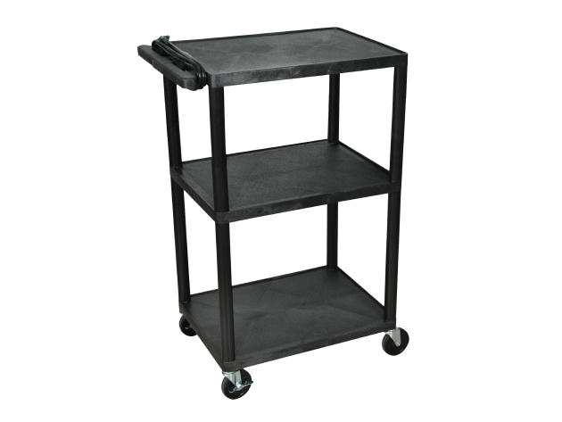 Offex 42"H Electric Multipurpose A/V Cart with 3 Shelves