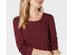 Style & Co Women's Long-Sleeve T-Shirt Wine Size Large