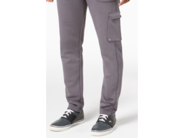 Puma Men's Fleece Cargo Joggers Gray Size Medium