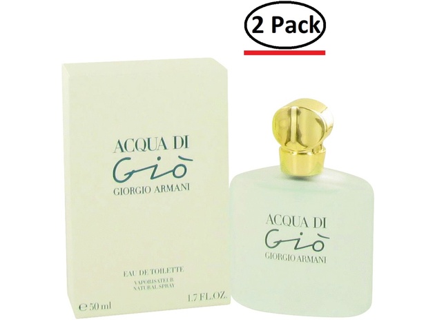 ACQUA DI GIO by Giorgio Armani Eau De Toilette Spray 1.7 oz for Women (Package of 2)