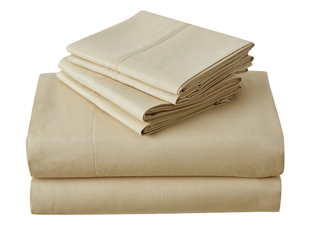 Kathy Ireland 6-Piece Brushed Microfiber Sheet Set (Beige/King)