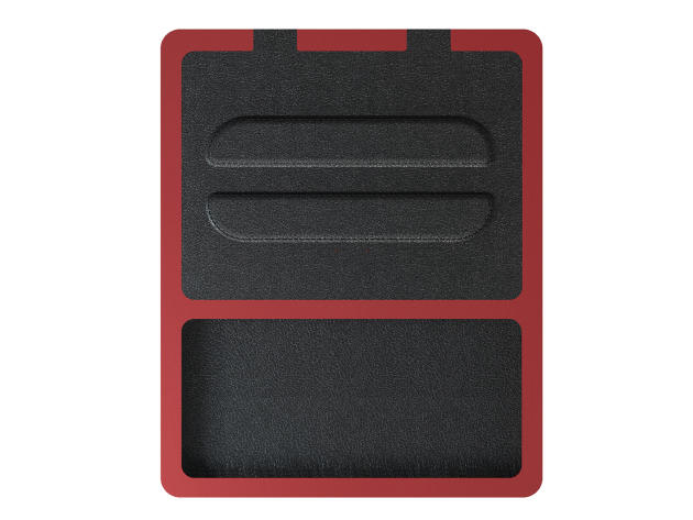 NYTSTND DUO TRAY Wireless Charging Station (Black Top/Merlot Red Base)