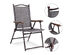 Costway Set of 2 Patio Folding Sling Back Chairs Camping Deck Garden Beach Gray
