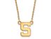 14k Gold Plated Silver Michigan State Small 'S' Pendant Necklace
