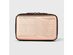 Hardside Mini Case Luggage Full Zip Around Closure Elastic Mesh Interior Pockets Travel Bag, Champagne