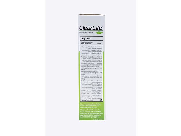 ClearLife Allergy Relief Homeopathic Nasal Spray with Natural Ingredients, 0.68 Oz.