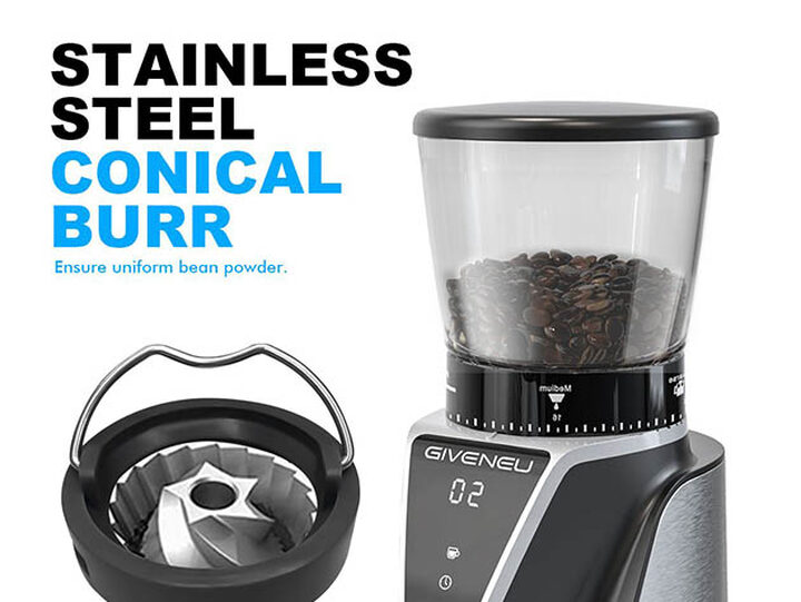 Conical Burr Coffee Grinder, Stainless Steel Adjustable Burr Mill with 31  Precise Grind Settings, Electric Coffee Grinder for Drip, Percolator