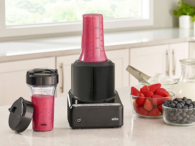 Braun PureMix Power Blender w/Glass Pitcher & Smoothie2Go Cup 