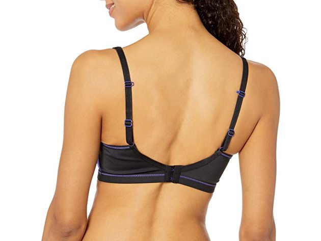 Freya Womens Underwire Crop Top Sports Bra with Molded Inner,34H-Electric Black
