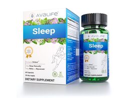 Avalife Sleep - Natural Sleep Aid Supplements for Men & Women - Gluten Free, Vegan & Non-GMO - 60 Capsules