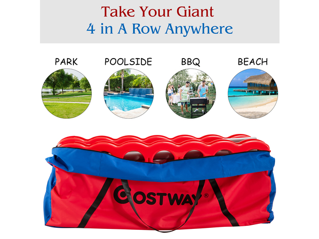 Costway Giant 4 in A Row Connect Game Storage Bag