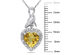 1.70 Carat (ctw) Citrine & Diamond Heart Pendant Necklace in Sterling Silver with Chain