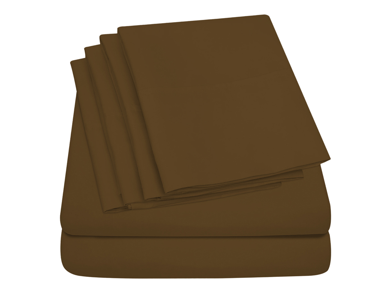 Super-Soft 1800 Series Bamboo Blend 6-Piece Sheet Set (Chocolate/Full)