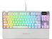 SteelSeries Apex 7 TKL Compact Mechanical Gaming Keyboard – OLED Smart Display – USB Passthrough and Media Controls – Linear and Quiet – RGB Backlit (Red Switch) - Ghost - Certified Refurbished Brown Box