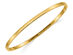 Polished Slip On Square Tube Bangle in 14K Yellow Gold (3.00 mm)