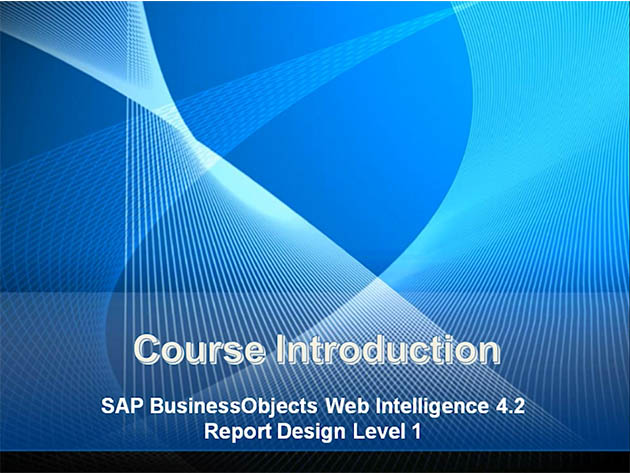SAP BusinessObjects Web Intelligence 4.2 Report Design Level 1 & 2