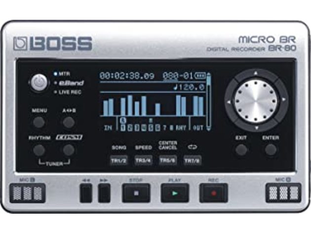 Boss BR-80 Micro BR Digital Recorder for Guitarists and Other Musicians, Silver (Used, Damaged Retail Box)