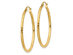 Medium Diamond Cut Hoop Earrings in 14K Yellow Gold 1 1/4 Inch (2.00 mm)