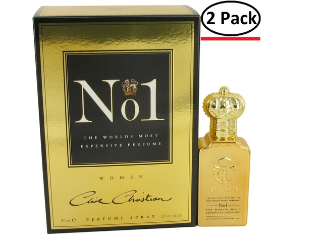 Clive Christian No. 1 by Clive Christian Pure Perfume Spray 1.6 oz for Women (Package of 2)