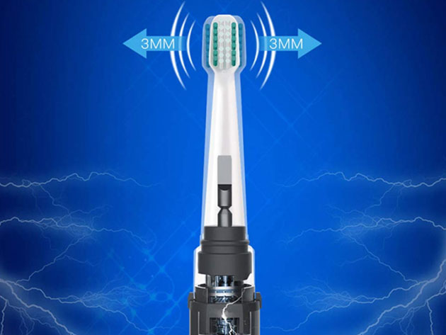 Ultrasonic Electro Toothbrush with 2 Extra Brush Heads