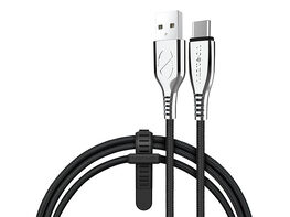 Naztech 6ft Titanium USB-A to USB-C Braided Cable 