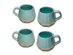 Homvare Porcelain Coffee Mug, Tea Cup for Office and Home Suitable for Both Hot and Cold Beverages - Teal 4-Pack