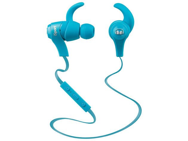 Monster iSport In-Ear Bluetooth Wireless Headphones with ControlTalk and Noise Isolation, Blue