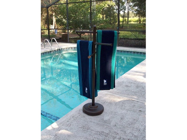 Outdoor Lamp company 401B 401BRZ Portable Outdoor 3 Bar Towel Tree - Bronze (Like New, Damaged Retail Box)