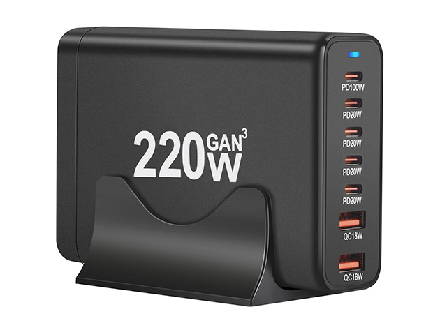 220W GaN USB-C 7-Port Charging Station