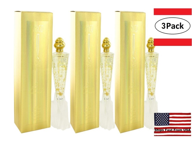3 Pack Jivago 24k Gold by Ilana Jivago Eau De Toilette Spray 2.5 oz for Women