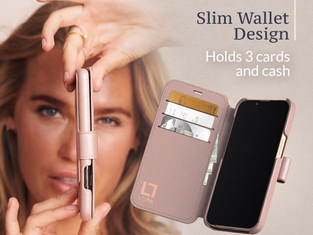 LUPA Legacy iPhone 13 Pro Wallet Case (Rose Gold)