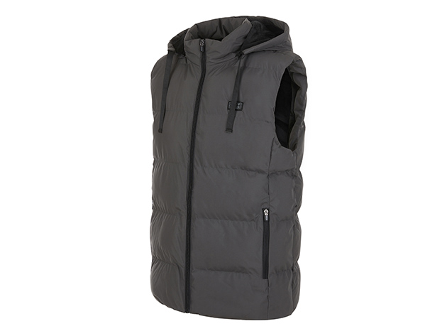 Helios Paffuto Heated Unisex Vest with Power Bank (Gray/Large)