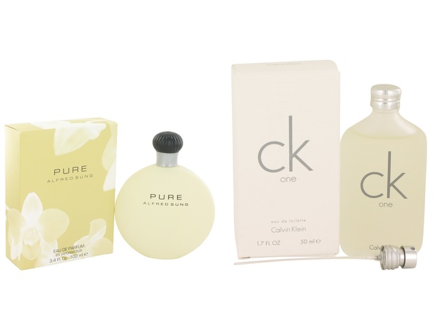 Gift set  PURE by Alfred Sung Eau De Parfum Spray 3.4 oz And  CK ONE EDT Pour/Spray (Unisex) 1.7 oz